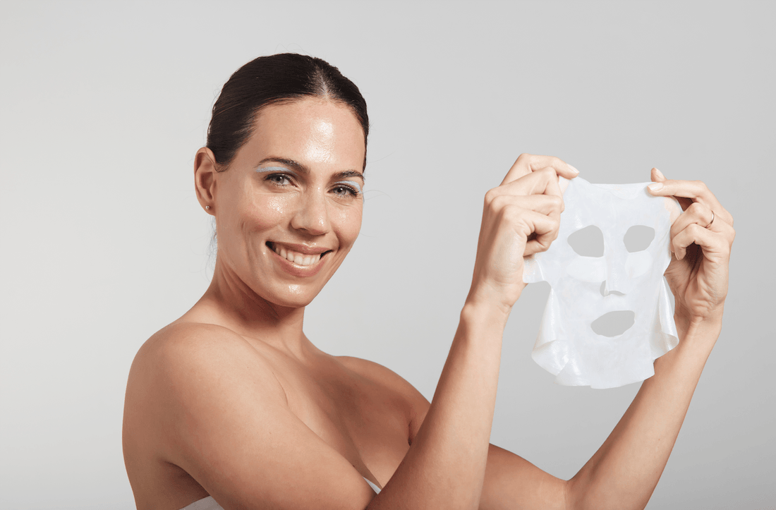 Woman holding biorepublic sheet mask